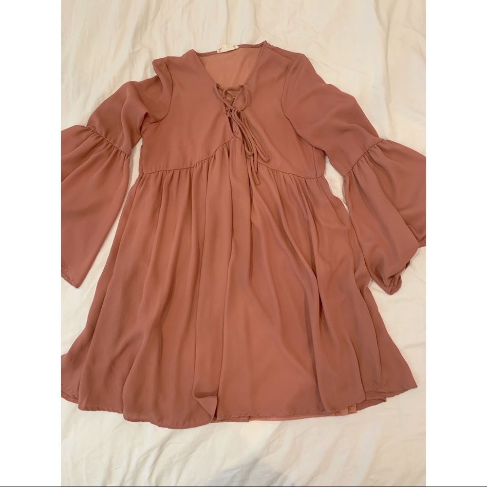 Burnt Orange/Pink Flowy Dress